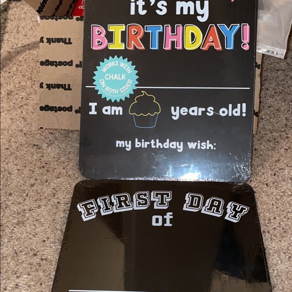 It’s My Birthday & First/Last Day of School Photo Chalkboards New